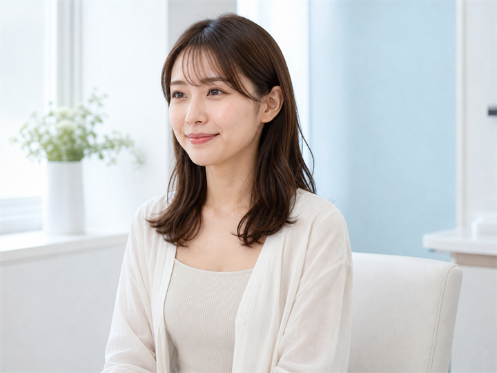 乳頭・乳輪の診療を相談する女性